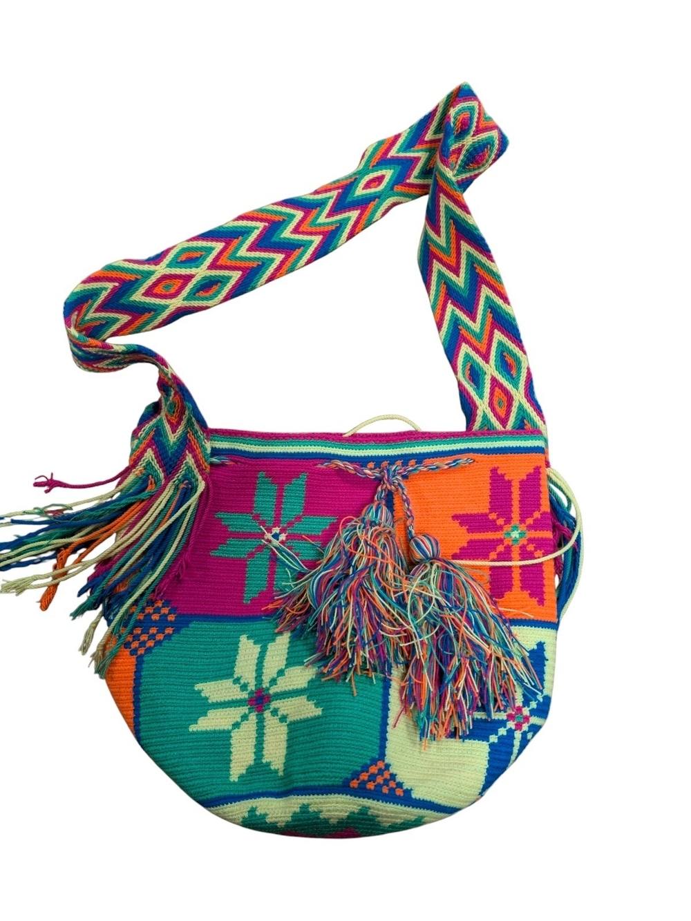 Handwoven Multicolor  Tote Bag